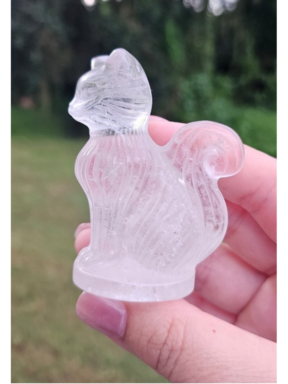 Clear quartz cat 2.3 in
